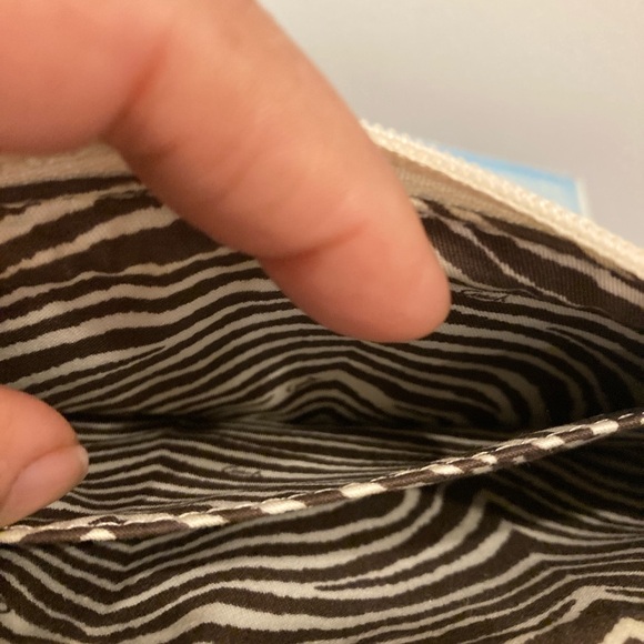 Coach Straw and Snake Embossed Trim Wristlet with Studs - Picture 8 of 8